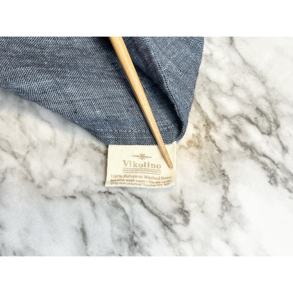 Vikolino Women's L/XL 100% Blue European Linen Sleeveless Long Vest Lagenlook - Picture 9 of 14